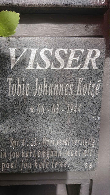 VISSER Tobie Johannes Kotze 1944-