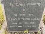 TAYLOR Gladys Elizabeth 1920-1949