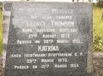 THOMSON George 1872-1951 & Katrina HEIDTMANN 1873-1956