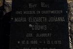 GOUWS Maria Elizabeth Johanna nee SLABBERT 1886-1970