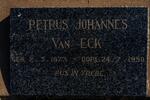 ECK Petrus Johannes, van 1873-1950