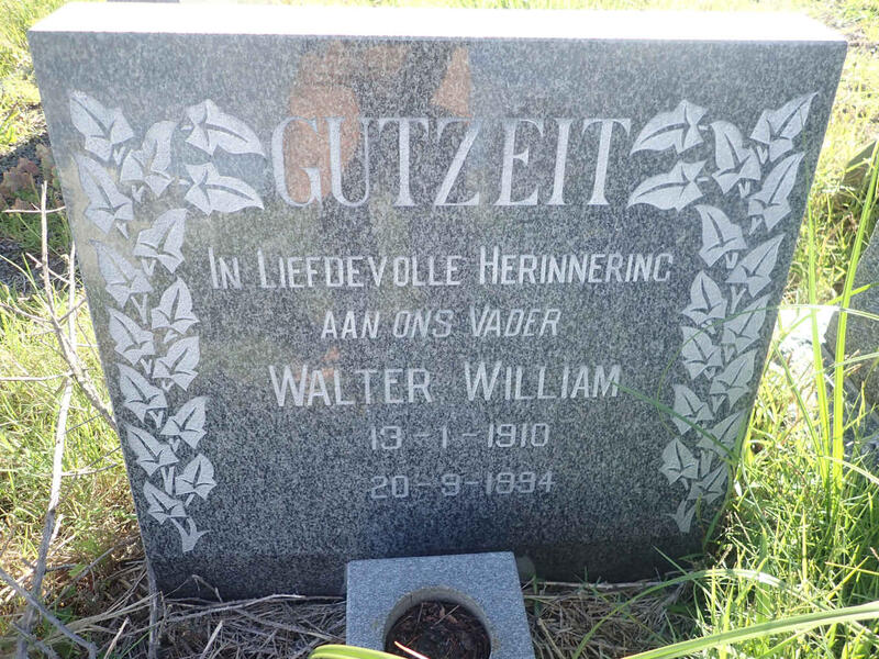 GUTZEIT Walter William 1910-1994