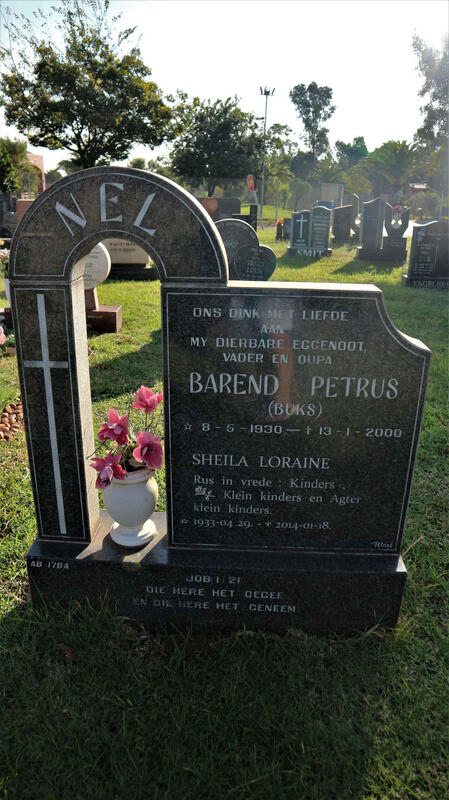 NEL Barend Petrus 1930-2000 & Sheila Loraine 1933-2014