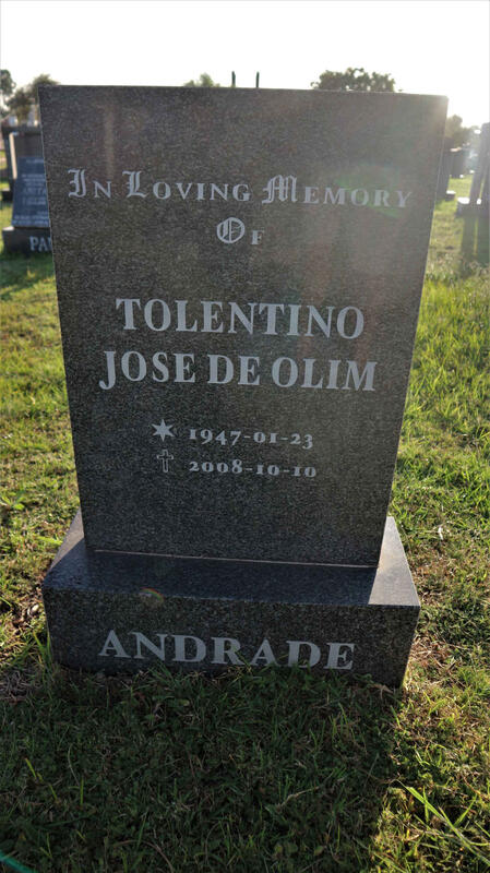 ANDRADE Tolentino Jose De Olim 1947-2008