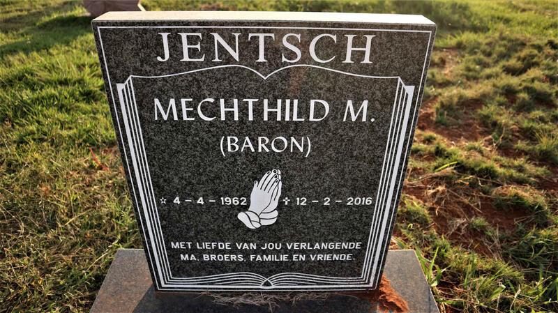 JENTSCH Mechthild M. 1962-2016
