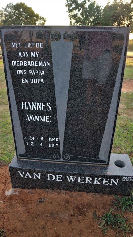 WERKEN Hannes, van de 1945-2017