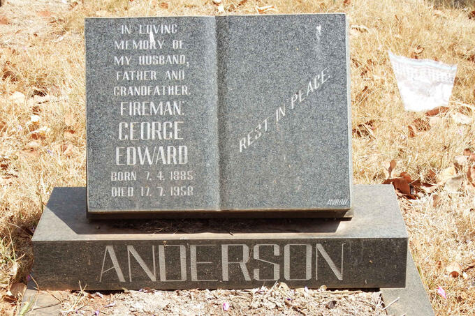 ANDERSON George Edward 1885-1958