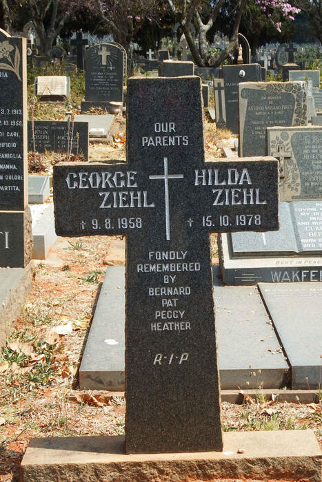 ZIEHL George -1958 & Hilda -1978