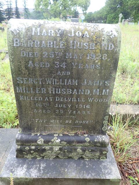 HUSBAND William James Miller -1916 & Mary Joan Barrable -1928