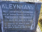 KLEYNHANS Theodorus Bernardus 1913-1958