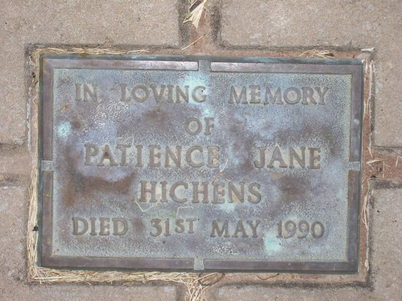 HICHENS Patience Jane -1990