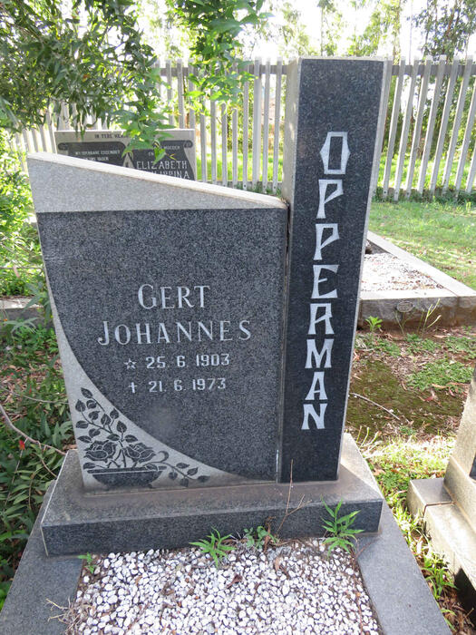 OPPERMAN Gert Johannes 1903-1973