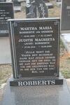 ROBBERTS Martha Maria nee DEKKER 1922-2007 :: ROBBERTS Judith Magrieta 1942-2006