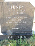 KOCK Henry, de 1928-1994