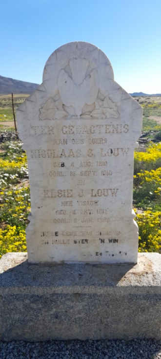 LOUW Nicolaas S. 1810-1910 & Elsie J. VISAGIE 1813-1885