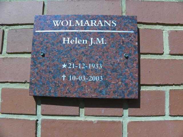 WOLMARANS Helen J.M. 1933-2003