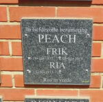 PEACH Frik 1932-2018 & Ria 1933-