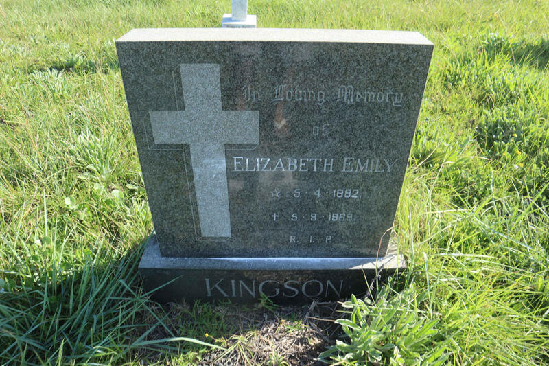 KINGSON Elizabeth Emily 1882-1969