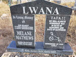 LWANA Melane Mathews 1926-1980