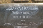 WINCKWORTH Lewis Edward Duncan -1953 & Johanna Francina -1934