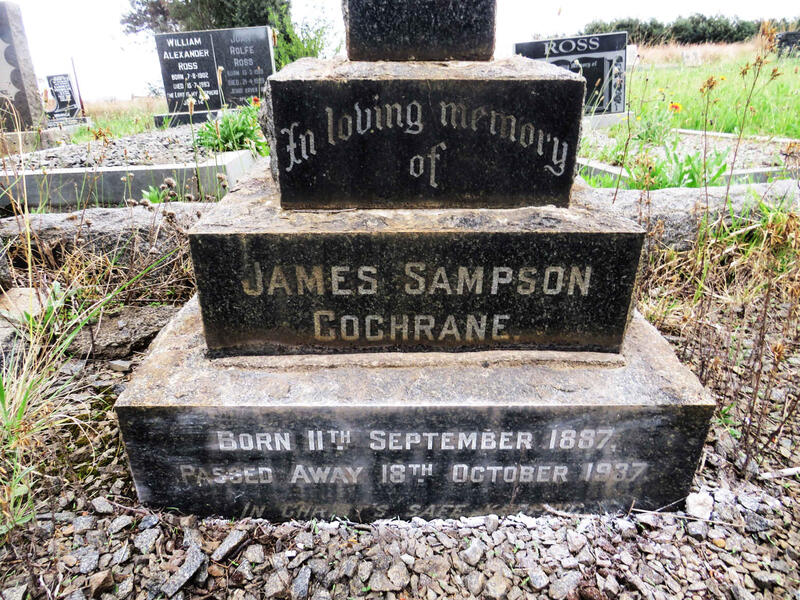COCHRANE James Sampson 1887-1937