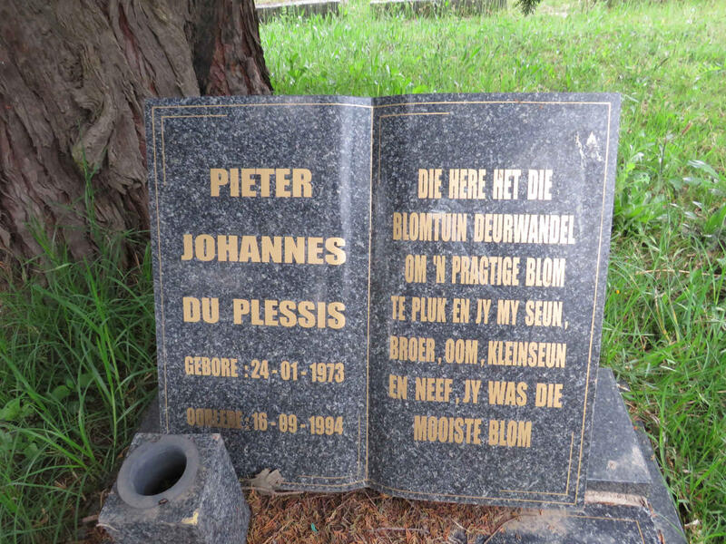 PLESSIS Pieter Johannes, du 1973-1994