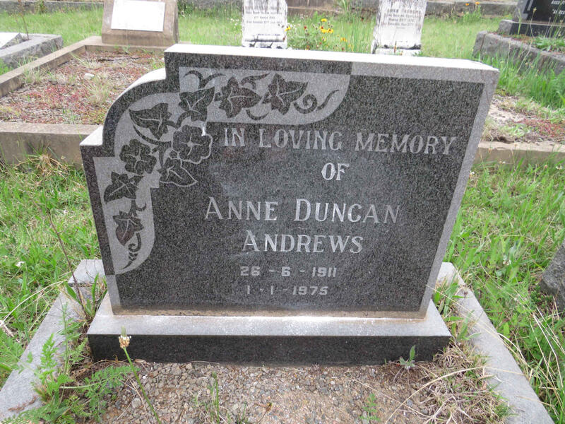 ANDREWS Anne Duncan 1911-1975