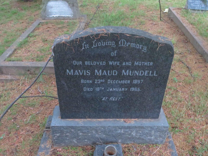 MUNDELL Mavis Maud 1897-1965