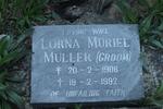 MULLER Lorna Muriel nee GROOM 1906-1992