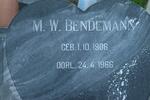 BENDEMANN M.W. 1906-1966