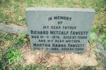 FAWCETT Richard Metcalf -1970 & Martha Hanna -1982