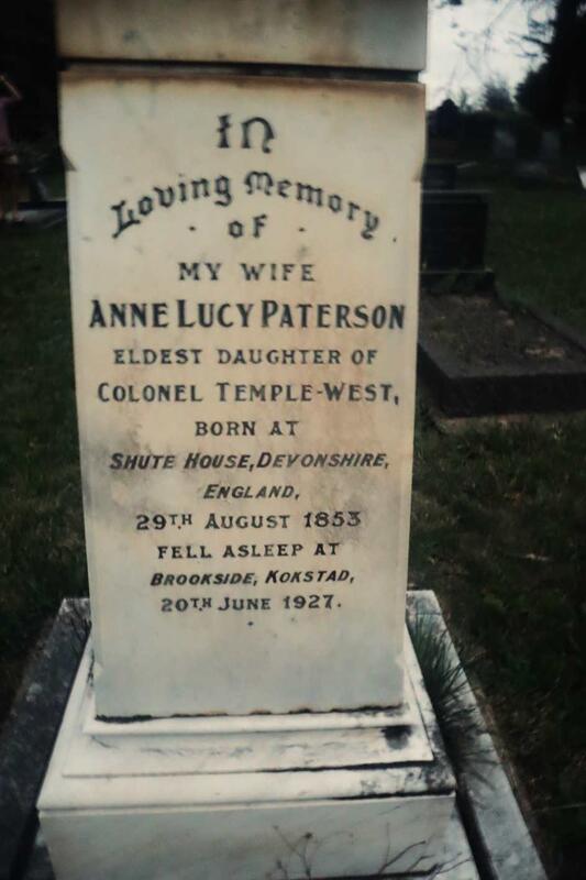 PATERSON Anne Lucy 1853-1927