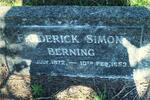 BERNING Frederick Simon 1872-1953