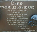 LOMBARD Tyronne-Lee John Howard 1990-1994