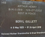 GULLETT Arthur Henry 1919-2002 & Beryl 1925-2019