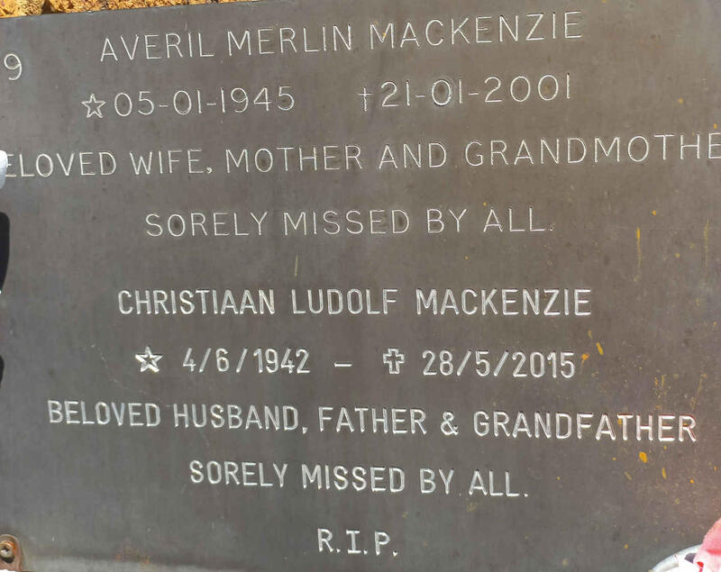 MACKENZIE Christiaan Ludolf 1942-2015 & Averil Merlin 1945-2001