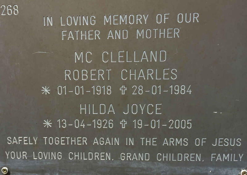 MCCLELLAND Robert Charles 1918-1984 & Hilda Joyce 1926-2005