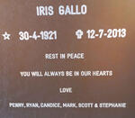 GALLO Iris 1921-2013