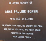 GORSKI Anne Pauline 1944-2014
