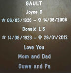 GAULT Donald L.S. 1923-2012 & Joyce D. 1926-2006