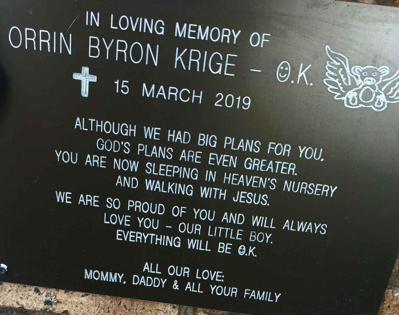 KRIGE Orrin Byron -2019