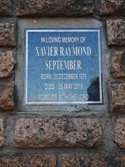SEPTEMBER Xavier Raymond 1976-2016