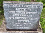 SCHNEIDER Johanna Aguste Wilhelmine nee THRAMS 1869-1901 :: SCHNEIDER Karl Friedrich Wilhelm 1900-1901
