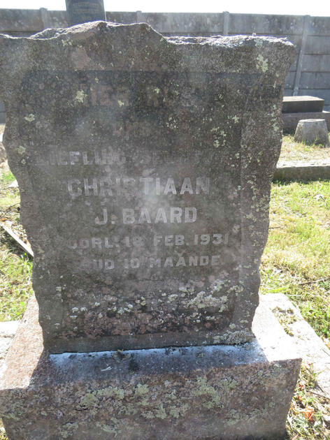 BAARD Christiaan J. -1931