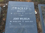 MACKAY John Wilhelm 1934-2016 & Rosina 1937-2003