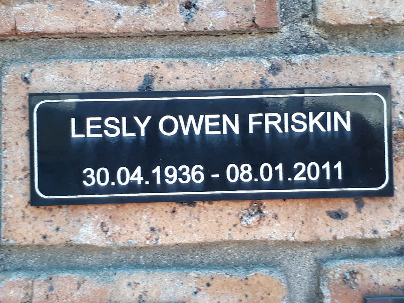 FRISKIN Lesly Owen 1936-2011