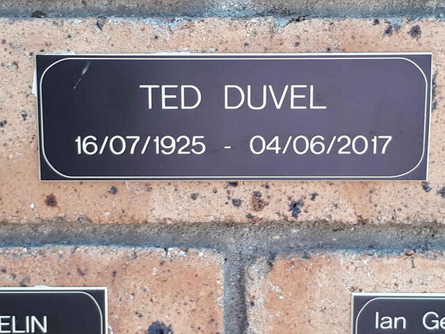 DUVEL Ted 1925-2017