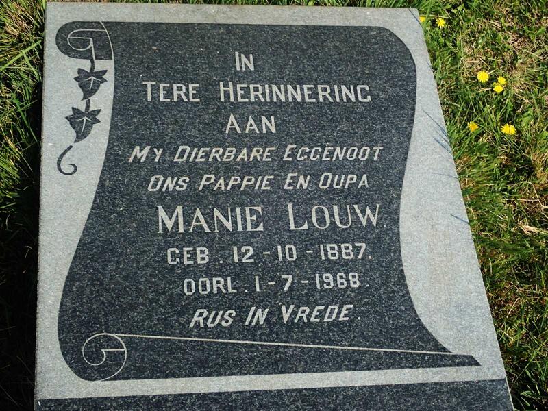 LOUW Manie 1887-1968