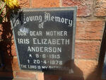 ANDERSON Iris Elizabeth 1915-1978