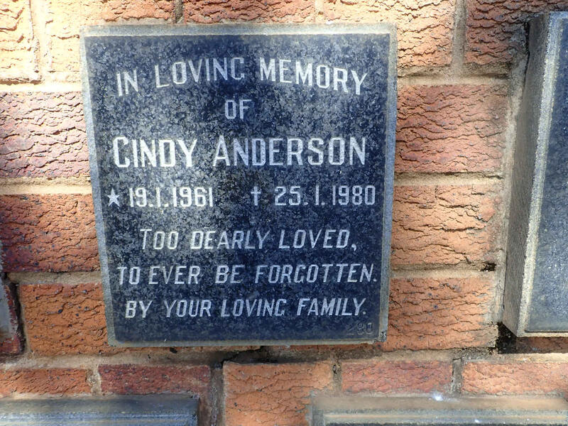 ANDERSON Cindy 1961-1980